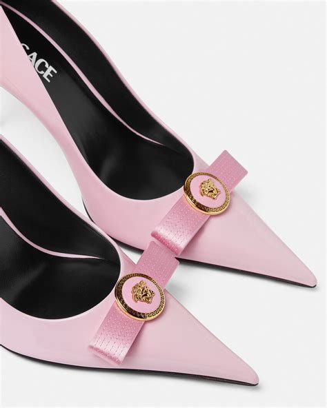 Versace pink ribbon pump